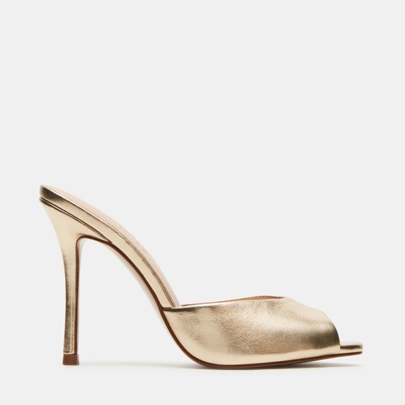Steve Madden PRIYA GOLD LEATHER High Heels - Picture 6 of 10
